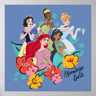 Poster Gals d'aventure Disney Princess