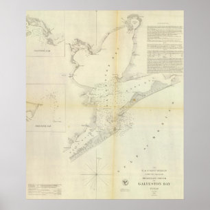 Poster Galveston Bay, Texas