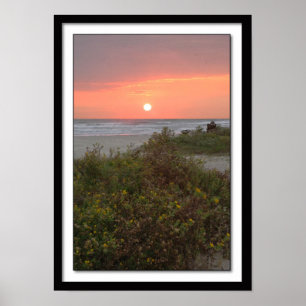 Poster Galveston Sunrise sur East Beach
