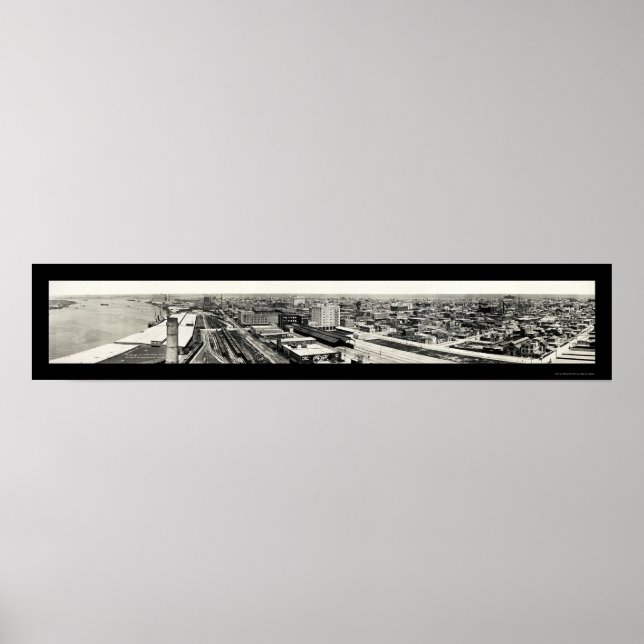 Poster Galveston TX Harbour Photo 1915 (Devant)