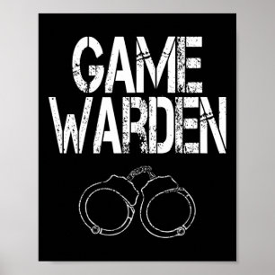 Poster Game Warden menottes Lazy Costume Halloween