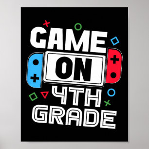 Poster Gamer Ck À L'école Jeu Drôle 4e Enfants Garçons 