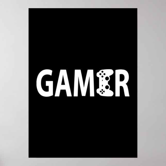 Poster Gamer, Contrôleur de jeu vidéo - Humour de jeu de  (Devant)