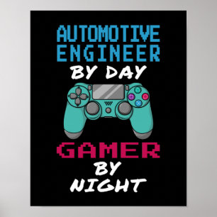 Poster Gamer de mécanicien automobile