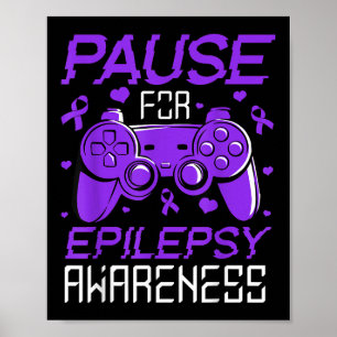 Poster Gamer Epilepsie Sensibilisation pour enfants garço