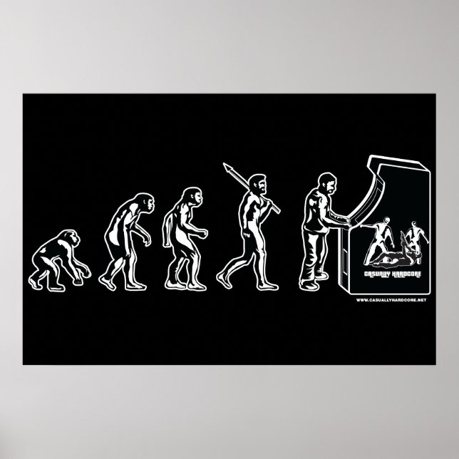 Poster Gamer Evolution - Jeux Vidéos Jeux Arcade (Devant)