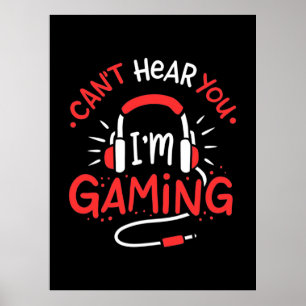 Poster Gamer Gift   Ne Peut Pas Ici Vous Je Joue