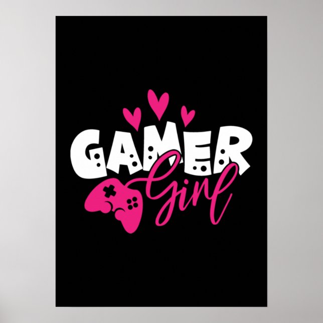 Poster Gamer Girl - Joueur vidéo, Jeu, Jeu vidéo, Jeu (Devant)