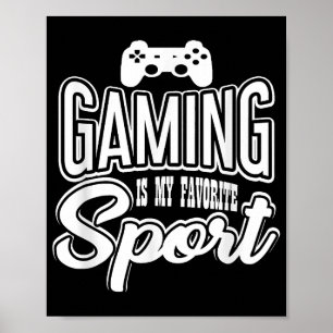 Poster Gamer - Jouer Est Mon Sport Préféré