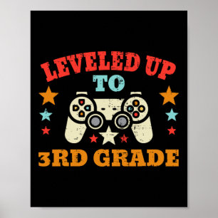 Poster Gamer Niveau Jusqu'À 3E Classe Troisième Premier J