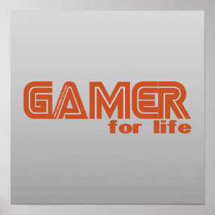 Poster Gamer pendant la vie
