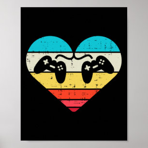 Poster Gamer Valentines Jour Hommes Garçons Fille Enfants