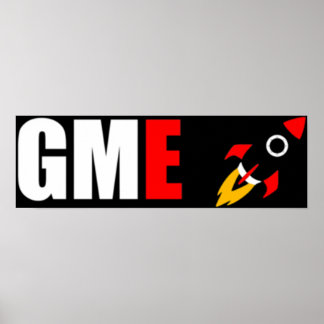 Poster Gamestop GME À La Lune Rocket Emoji
