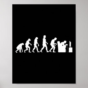 Poster Gaming Evolution Funny Retro Jeu Vidéo Gamer Nerd