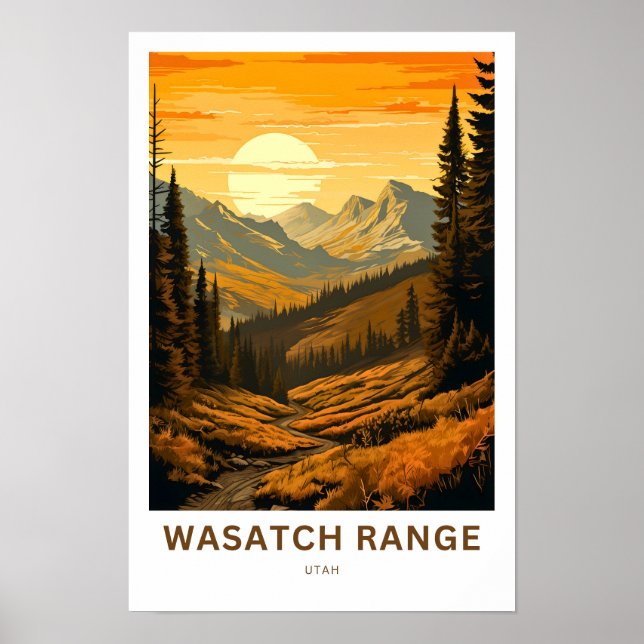 Poster Gamme de Wasatch Utah Travel Print (Devant)