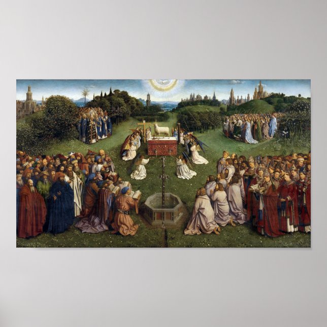Poster Gand Altarpiece (détail), Van Eyck Brothers (Devant)