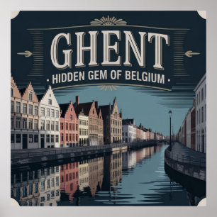 Poster Gand - Joyau Caché de la Belgique