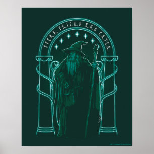 Poster GANDALF™ "Parle Ami Et Entre" Portes de Durin