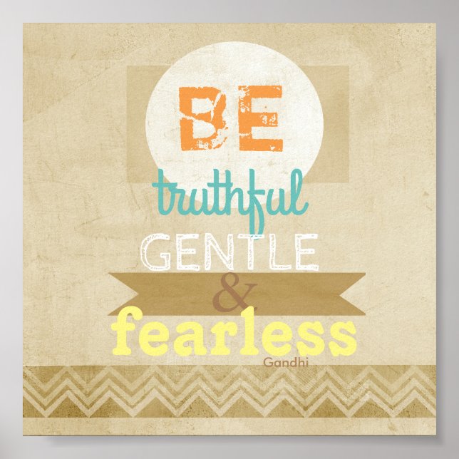 Poster Gandhi citation typographie d'affiche texte inspir (Devant)