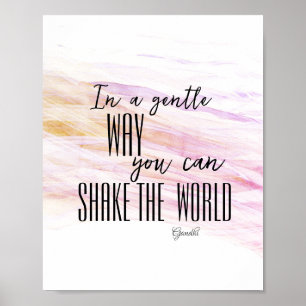 Poster Gandhi positive  quote watercolor text art 