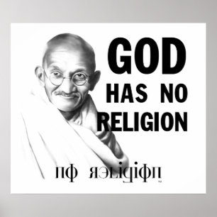 Poster Gandhi sur Dieu