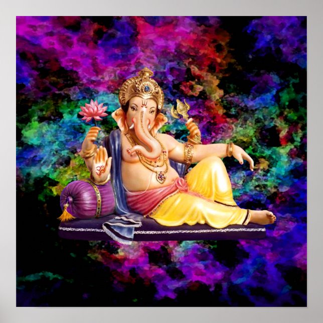 Poster Ganesha dans l'affiche du ciel spirituel (Devant)