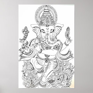 Poster Ganesha en ligne traditionnel
