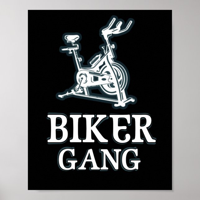 Poster Gang De Biker Drôle Spin Dit Gym Entraînement Spin (Devant)