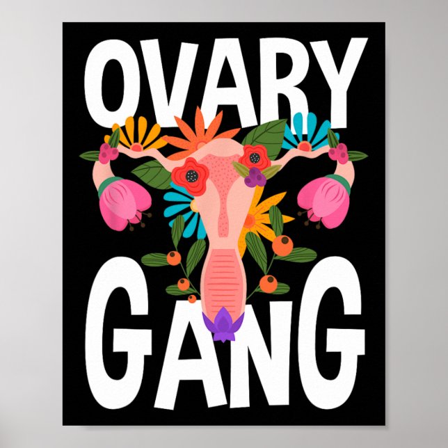 Poster Gang Uterus Ovarien féminisme féministe (Devant)