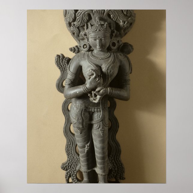 Poster Ganga, goddess who personifies the sacred river ga (Devant)
