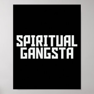 Poster Gangsta Spirituel Amateur de Yoga de Méditation Sp