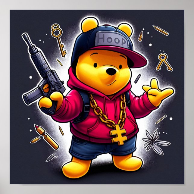 Poster Gangsta Winnie l'Ooh 1 (Devant)