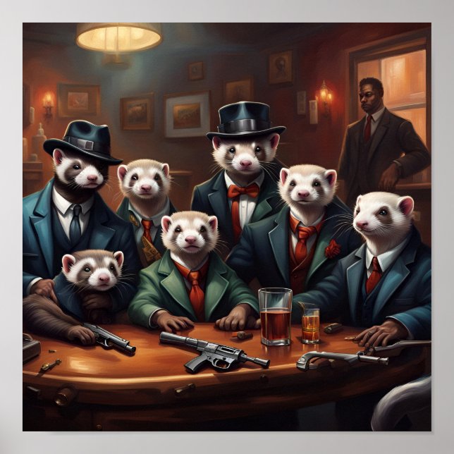 Poster Gangster Ferrets (Devant)