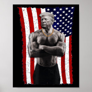 Poster Gangster Pro Donald Trump Tattoo républicain Améri