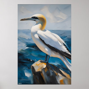 Poster Gannet Painting Style