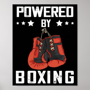 Poster Gants De Boxe Alimentés Par Boxer Boxer Kickboxer 