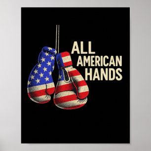 Poster Gants de boxe All American Hands – F Patriotique U