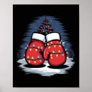 Poster Gants de boxe Boîte de Noël