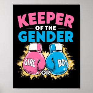 Poster Gants De Boxe De La Fête De Révélation De Sexe Gar