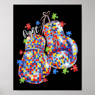 Poster Gants de boxe pour hommes avec pièce de puzzle de