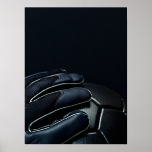 Poster Gants de Gardien de But Sombres Détail de Proximit