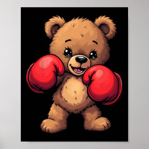 Poster Gants en boîte à ours mignons