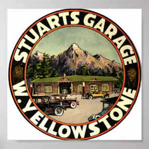 Poster Garage de Stuart Yellowstone