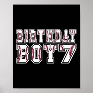 Poster Garçon 7 ans Anniversaire 7 Ans Vendre Thème Amant