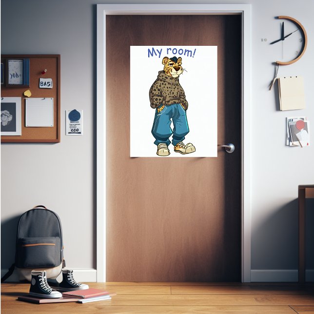 Poster garçon Ado "ma chambre !" amusant (Gift for the teen boy in your life. This door poster will be a great hit.)