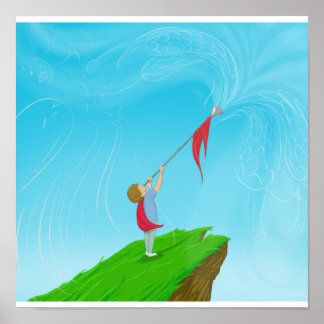 Poster Garçon avec trompette