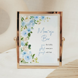 Poster Garçon bébé en fleur Baby shower Maman osa Bar