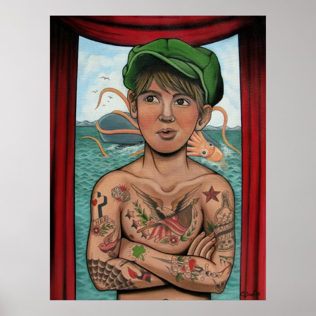 Poster Garçon cabine (Devant)