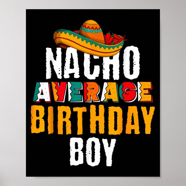 Poster Garçon d'anniversaire pas moyen Cinco De Mayo Drôl (Devant)