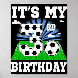 Poster Garçon de 3 ans C'est mon 3ème anniversaire Thème